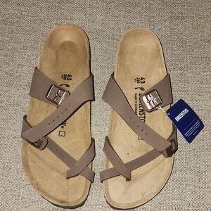 Birkenstock Mayari Brown Cross-Strap Sandals